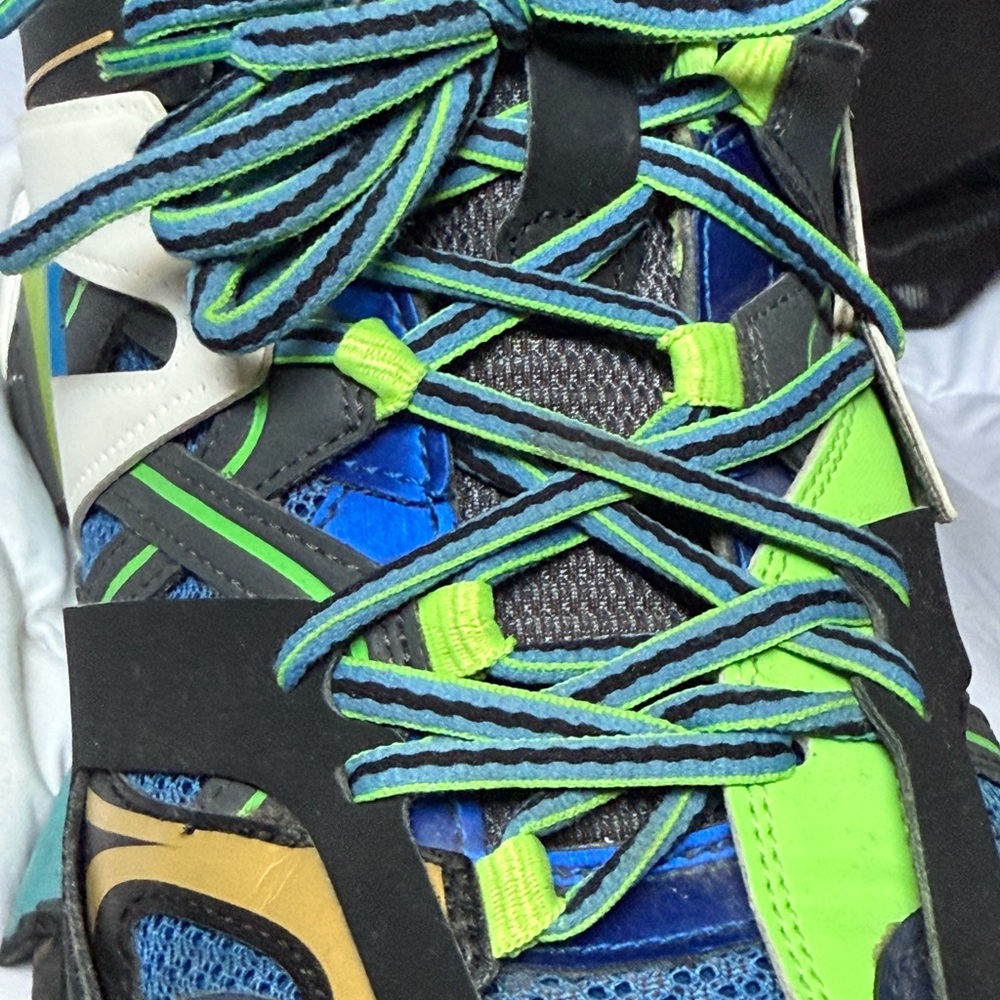 Balenciaga Black and Green Sneakers